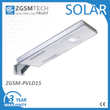 Luz LED solar de 15W Luz LED para calle todo en uno